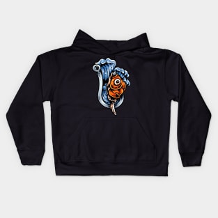 Fish Hook And Fish Head Kids Hoodie